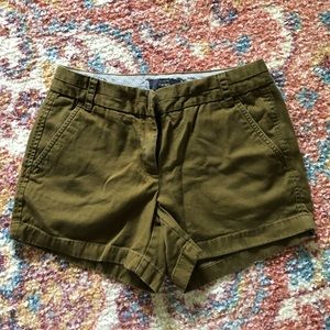Jcrew chino green shorts